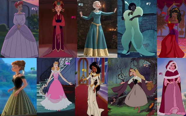 Tag Game: Top 10 Disney Princess Dresses
