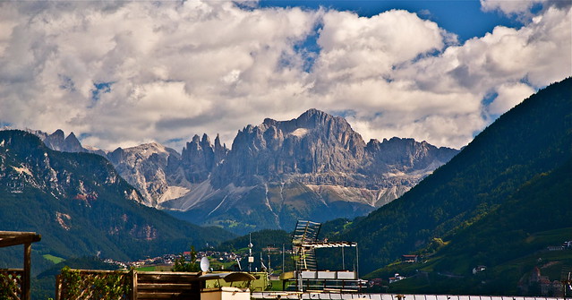 The Dolomites seen from the city of Bolzano / Bozen
