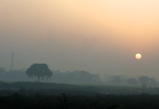 Sunrise on the Road to Agra