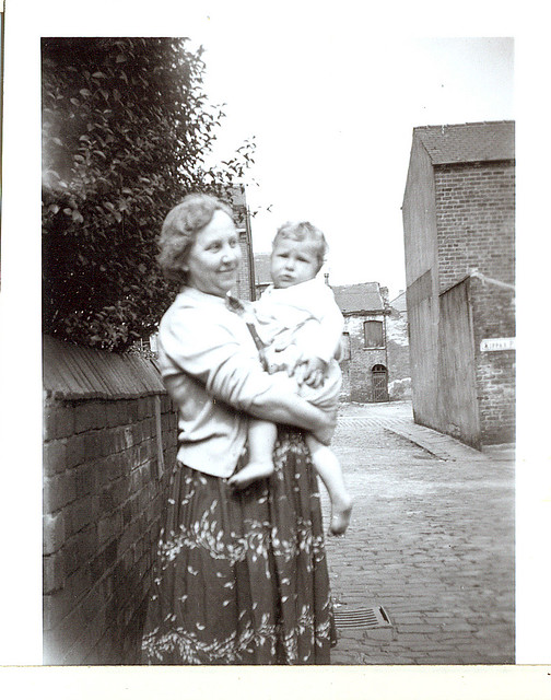 Great aunt Emmy with my older brother, David 1961.