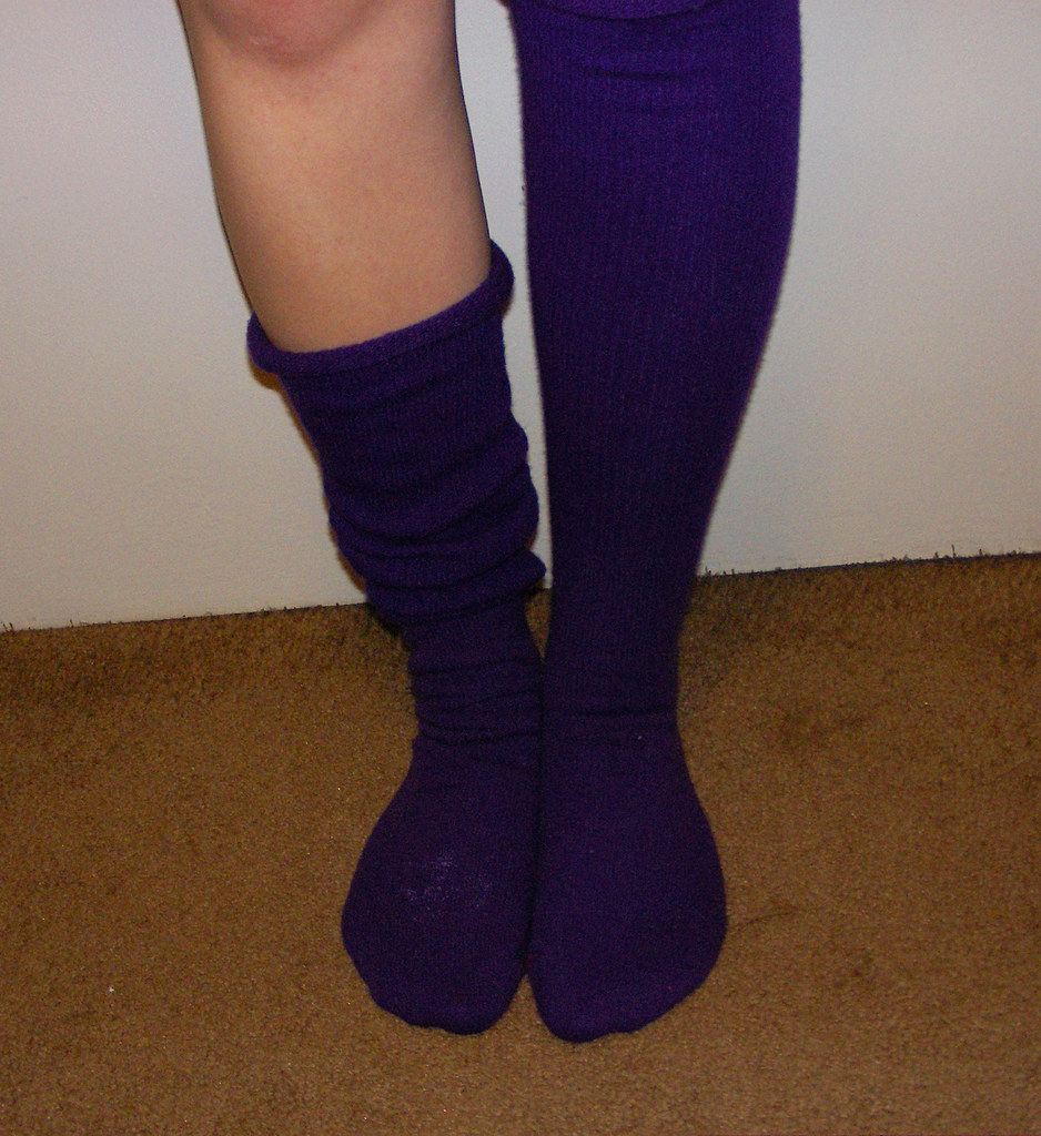 * purple socks * | me old soccer socks ... ah, memories | Sarah | Flickr