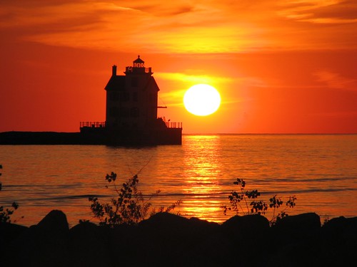 sunset ohio lighthouse lighthouses lakeerie mosaic sunsets greatlakes flush lorain cotcpersonalfavorite