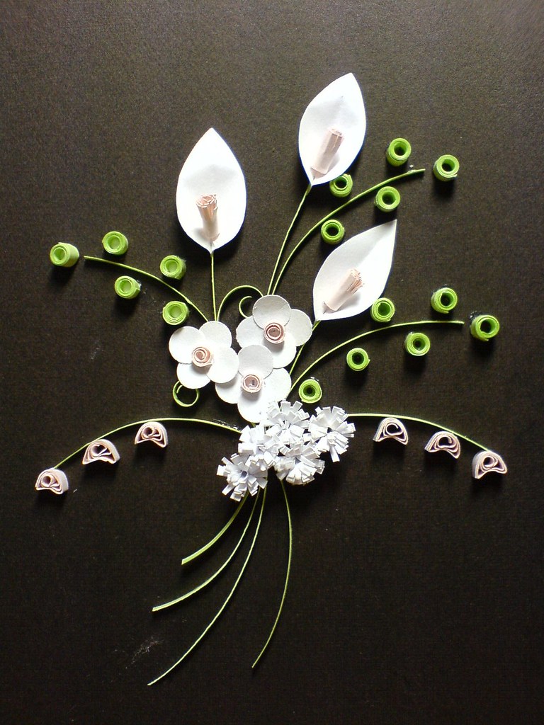 Quilled Wedding Lily Bouquet