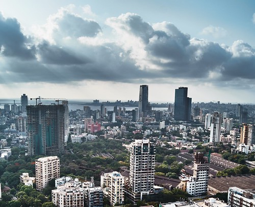 city urban india skyline clouds cityscapes mum views bombay highrise mumbai scape dadar