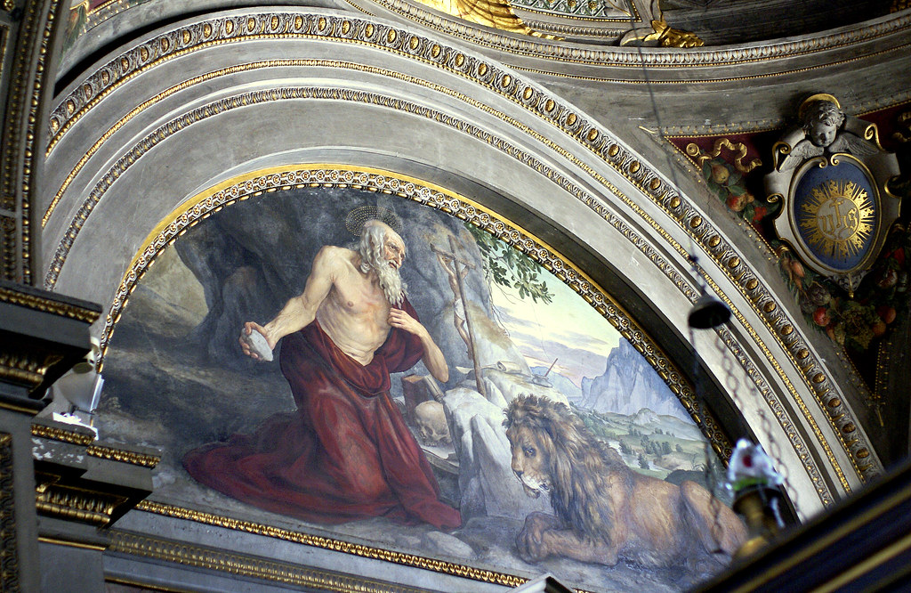 Rom, Piazza d'Aracoeli, Santa Maria in  Aracoeli, Cappella Bufalini, hl. Hieronymus (Bufalini Chapel, St. Jerome)