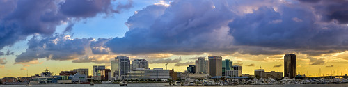 city sky skyline clouds sunrise virginia norfolk cityview