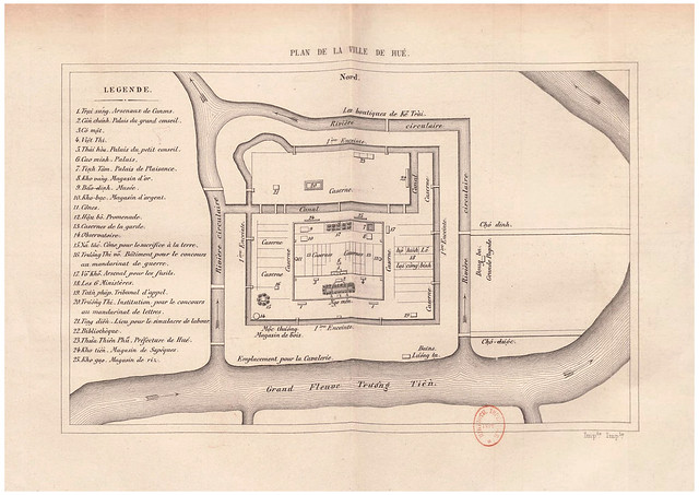 1867 PLAN DE LA VILLE DE HUÉ - Bản đồ Thành phố Huế