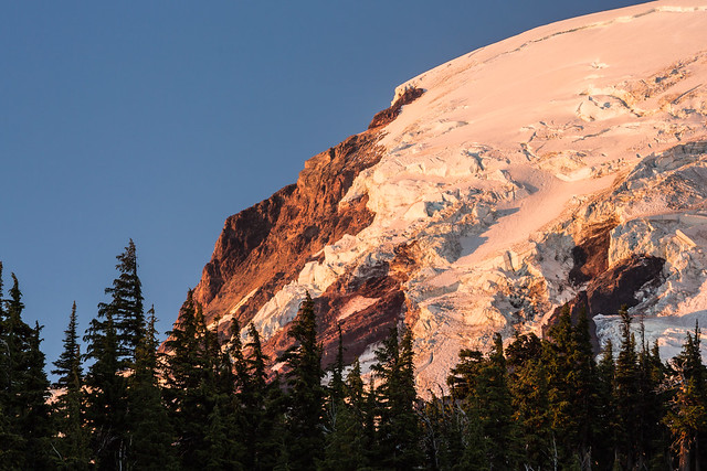 Early Morning Light on Mt. Adams and its Lyman Glacier