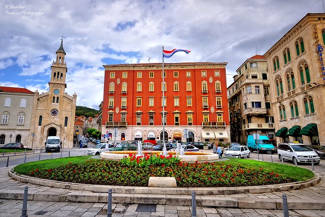 Prokurative square. Monumentalna Fontana or Bajamontuša. Split (Croatia)