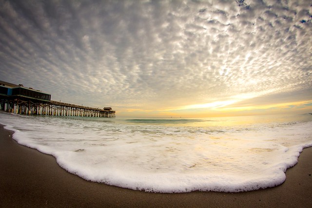 A beautiful morning at Cocoa Beach.  Playing with my new Rokinon 8mm fisheye lens.  Not a bad day...