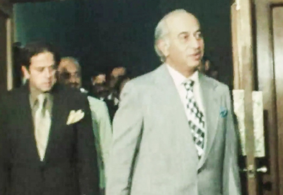 President Bhutto entering the national assembly | being foll… | Flickr