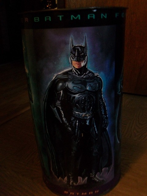 Batman Forever garbage can tin - Batman side