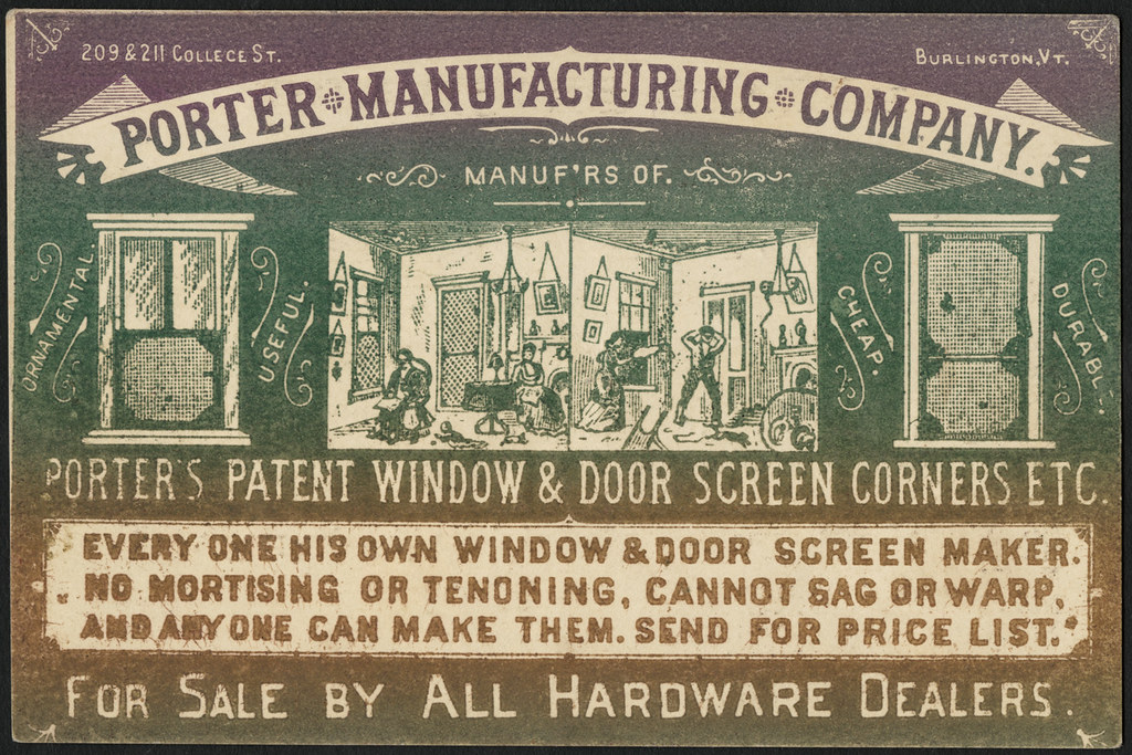 Porter's patent window & door screen corners etc. Every on… | Flickr
