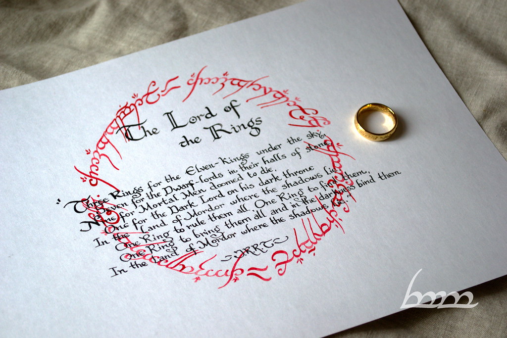Hechting afstuderen Onenigheid Rings of Power poem (One Ring to rule Them all) | “Three Rin… | Flickr
