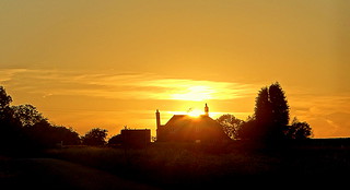 Farmhouse sunset