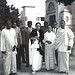 Group photo at Ramakrishna Mission, Delhi, 1960. Mrs. Sirimao Bandarunayake, Prime Minister of Ceylon (Sri Lanka) and Swami Ranganathananda. Between them is Mrs. Aungsan, Burmese Ambassador in India.