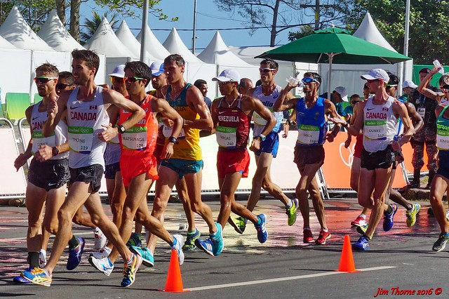 More (Canadian) amigos competing against the world in the Rio 2016 Olympic 20 km race walk competition @ Pontal, Rio de Janeiro, Brazil  - 12 August 2016 [© WCK-JST]