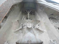 The entrance to Sagrada Familia