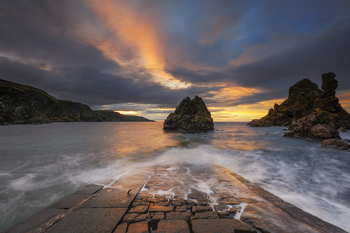 petticowick eastlothian scotland coastline rocks slipway seastacks sunset canon5ds melvinnicholsonphotography
