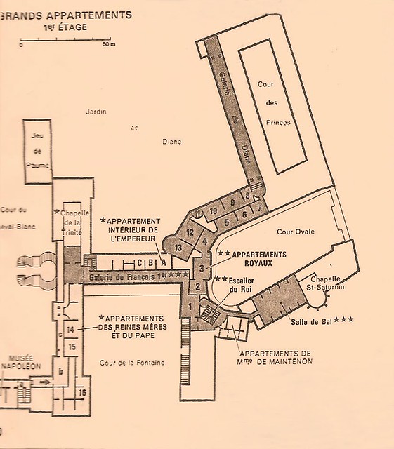 château de fontainebleau map