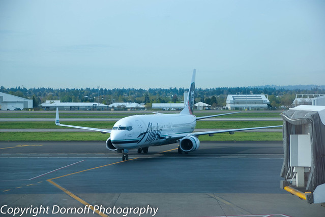 The Alaska 737-800 that I will fly to Chicago has arrived.