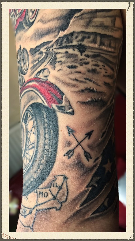 Tattoo Route 66 | Tattoo by Steve Weisse Art tattoo | Ludo Road-SixtySix | Flickr