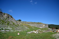 Sanctuary of Zeus, Dodona: stadium seats and theater, looking NE
