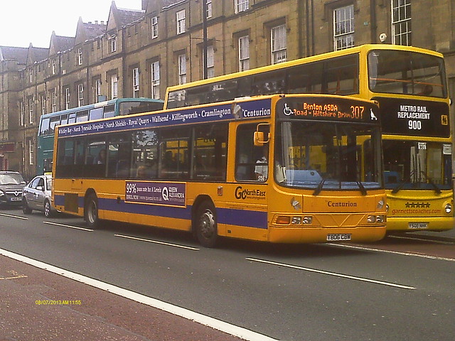 5156 T806 CBW GNE Centurion Wright Renown on the 307 to Newcastle