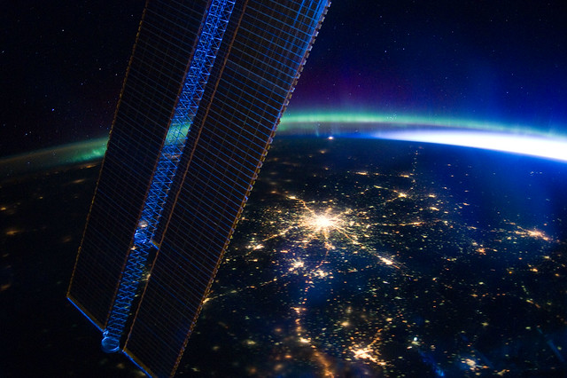 Moscow at Night (NASA, International Space Station, 03/28/12)