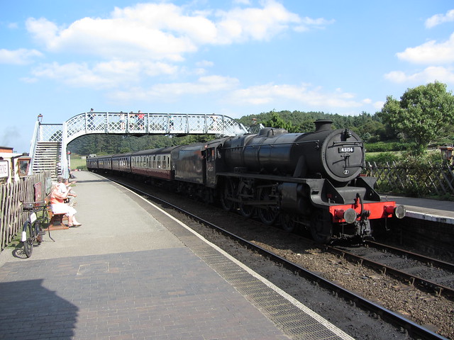 Black 5 45156 at Weybourne on The North Norfolk Railway 29/08/13