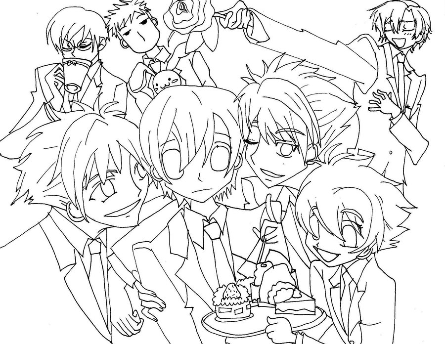 ouran host club coloring pages. ouran highschool host club ...