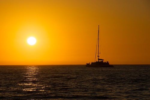 Boat at Sunset by matthewdweitz, ocean sunset water mexico boat cabosanlucas