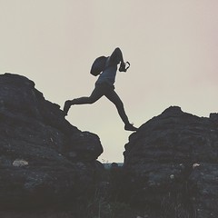 Take the leap, man. | #KeepWondering #madewithfaded @madewithfaded #pxcollective @pxcollective #visualsgroup @visualsgroup #lifeofadventure @livefolk #SouthAfrica #meetsouthafrica #Mpumalanga @mpumalangatourism #silhouette #adventure #people #rocks #looku