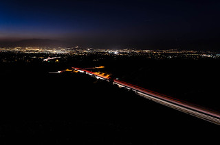 Night Falls on Interstate 10 - Redlands, CA, USA