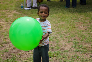 A little boy playing with a big green ball at Guardian ad Litem Appreciation Day on May 12, 2012 in Tallahassee, Florida. | by flguardian2