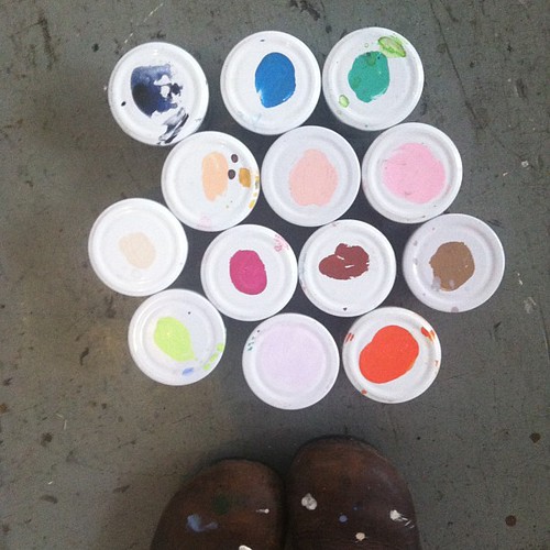 For sale or trade: 13 jars of Flasche Matte Vinyl paint. Some barely used. Some used a lot. I'm trying to declutter a little. :) | by taliashulze