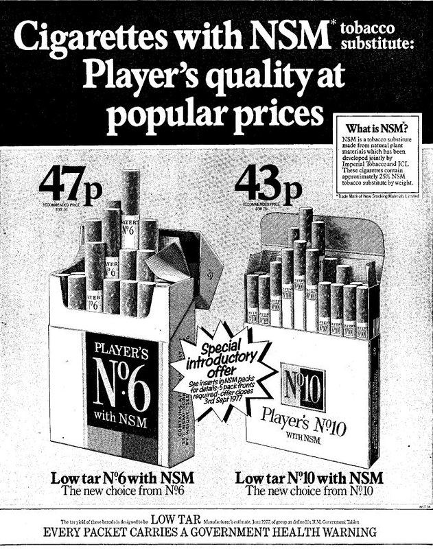 Players No. 6 with NSM - Cigarettes (1977), Bradford Timeline