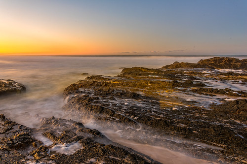 sunset sea landscape landscapes exposure au australia slowshutter queensland currumbin goldcoast queenslandcoast