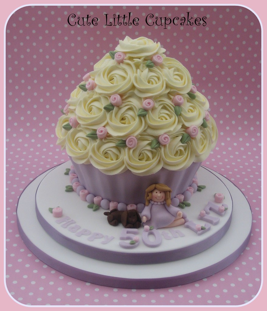 Lilac & Pink Giant Cupcake