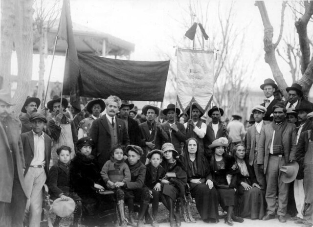 Enrique Flores Magón with IWW members and family, Ciudad Juárez, Chihuahua, Mexico, 1923.