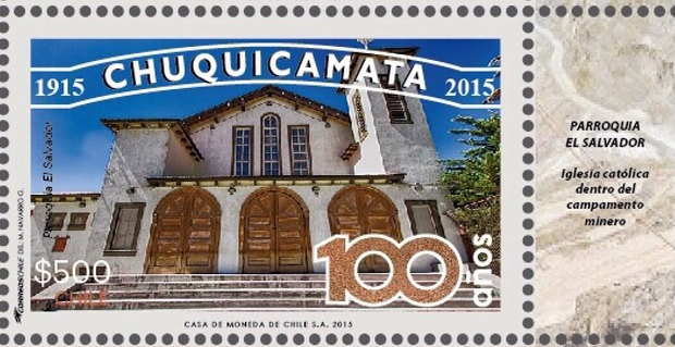 Sello Postal 100 años Chuquicamata