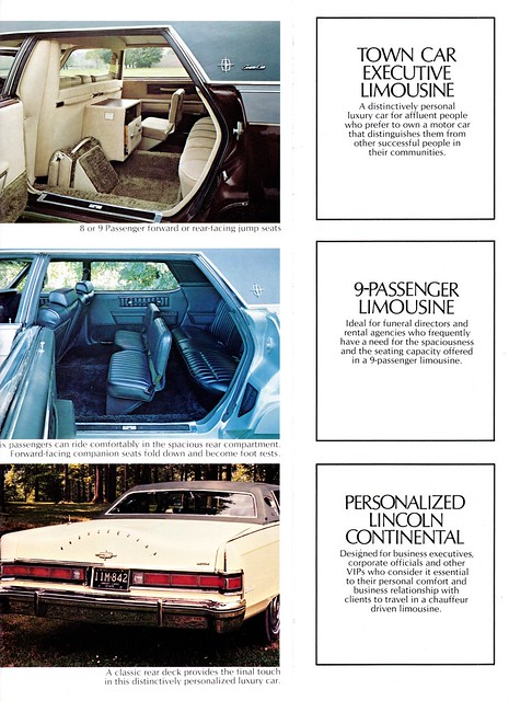 1974 Lincoln Continental Limousine Interiors