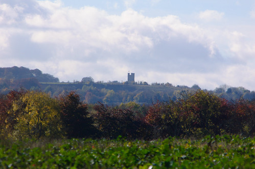 Cotswold prospect: distant view of Broadway Tower