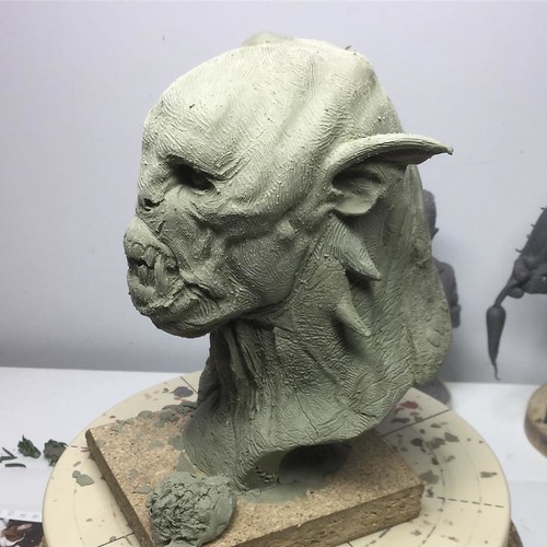 @radziewiczsculptor ORC/Chavant NSP Medium/ #orc #creature #monster #giant #amaizing #structure #details #chavantnsp #head #bust #portrait #handmade #workinprogress #people #characterdesign #character #concept #conceptart #fantasy #movies #face #sculpture | by radziewiczsculpture