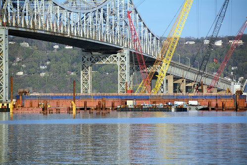 Picture Of The Construction Phase Of The New Tappan Zee Bridge. Since October 2013, Permanent Piles Are Being Vibrated And Then Pounded In Place Into The Bottom Of The Hudson River To Begin Forming The Bridge’s Foundation – 050315 | by ses7