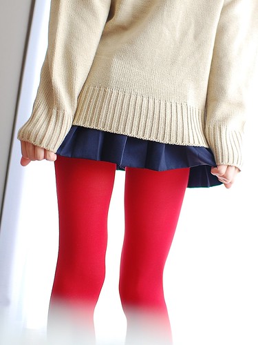 School Uniform with red tights | sutiblr | Flickr