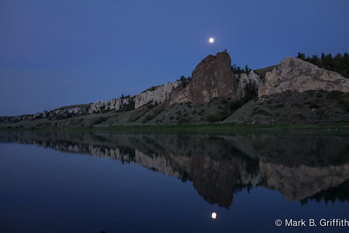 Moon over La Barge
