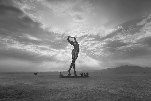 sculpture woman beautiful statue sunrise desert feminine steel dancer burningman blackrockcity dust graceful 2013 truthisbeauty