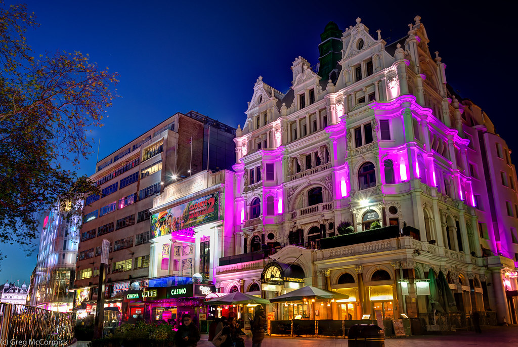 Leicester Square at Night | (North end). HDR with 9 exposure… | Flickr