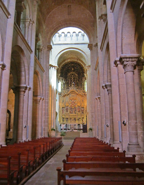 The main chapel of Cathedral of Coimbra, Sé Velha - Coimbra, Portugal